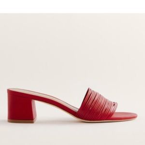 Reformation Red Block Heel Sandal